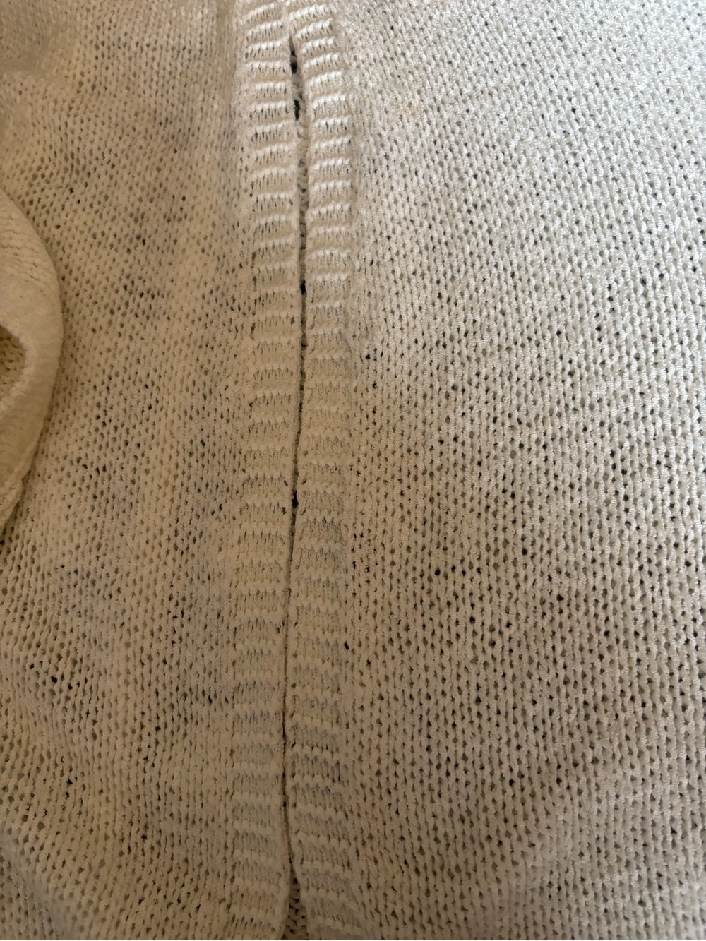 DAVI & DANI Cream Open-Front Knit Cardigan with Lace-Back Detail - Picture 6 of 9